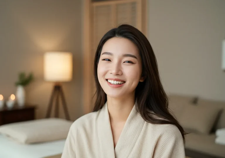 남사 타이마사지 모찌바디 케어 받은 만족스러운 한국 여성
