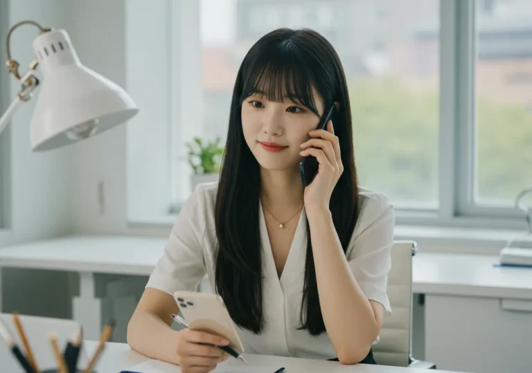 둔포 출장마사지 모찌바디 예약하려는 면 지역 거주 60대 한국 남성이 오래된 집 전화기로 조심스럽게 상담받는 간절한 모습
