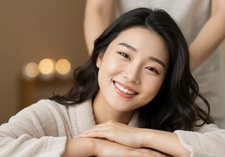 미추홀구 홈타이 모찌바디 이용 후 권역 내 이동 편의성과 서비스 품질에 만족하는 직장인 한국여성의 밝은 미소