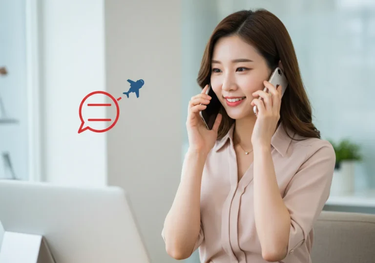 범박동 출장마사지 예약하는 20대 한국 남성이 스마트폰으로 모찌바디 에코 포인트를 적립하며 친환경 예약을 진행하는 모습