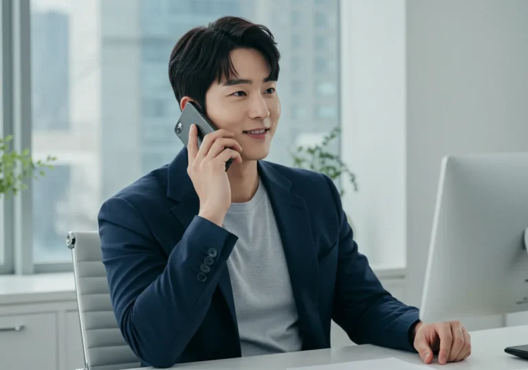 별내 토닥이 서비스를 스마트홈 연동으로 예약하는 한국 남자 입주민