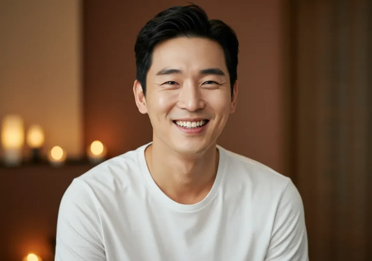 사당 여성전용출장마사지 전문 한국 남성 관리사가 발반사 마사지 테크닉 선보이는 장면