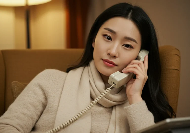 상갈동 출장마사지 온라인 예약을 위해 노트북으로 모찌바디 웹사이트 캘린더에서 원하는 날짜를 클릭하는 20대 한국 여성의 간편 예약 과정
