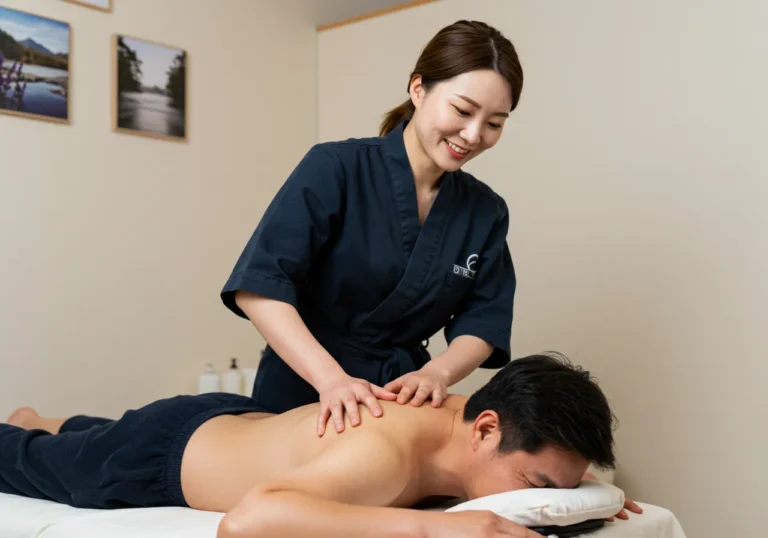성정동 타이마사지 모찌바디 전문 자격증 보유 한국인 관리사가 정밀한 근육 이완 테크닉으로 고객 등과 허리를 케어하는 과정