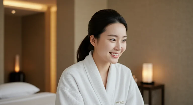 세마동 타이마사지 모찌바디 케어 받은 만족스러운 한국 여성
