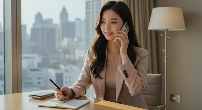 심곡동 타이마사지 모찌바디 예약 전화받는 마을 주민 - 이웃 배려와 마을 예의 고려한 최적 서비스시간 상담과정
