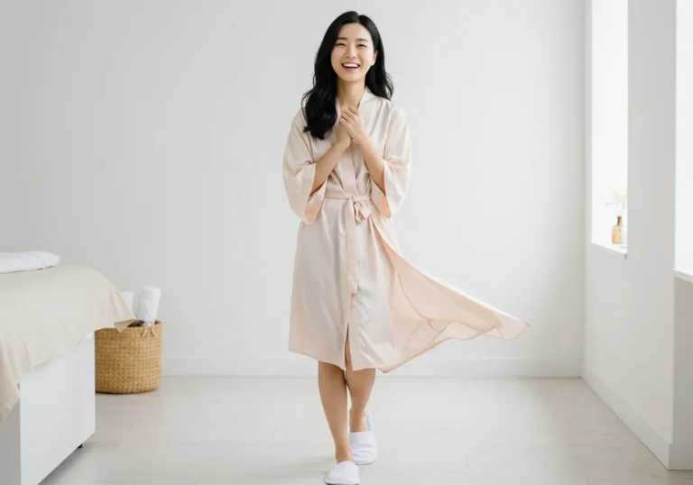 원종동 출장안마 후 한강이 보이는 베란다에서 와인과 함께 석양을 감상하는 30대 한국 여성의 여유로운 모습