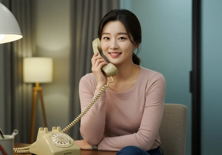 이동 출장마사지 전화 예약하는 한국인 - 초지역 근처 자택에서 스마트폰으로 간편하게 당일 예약 진행