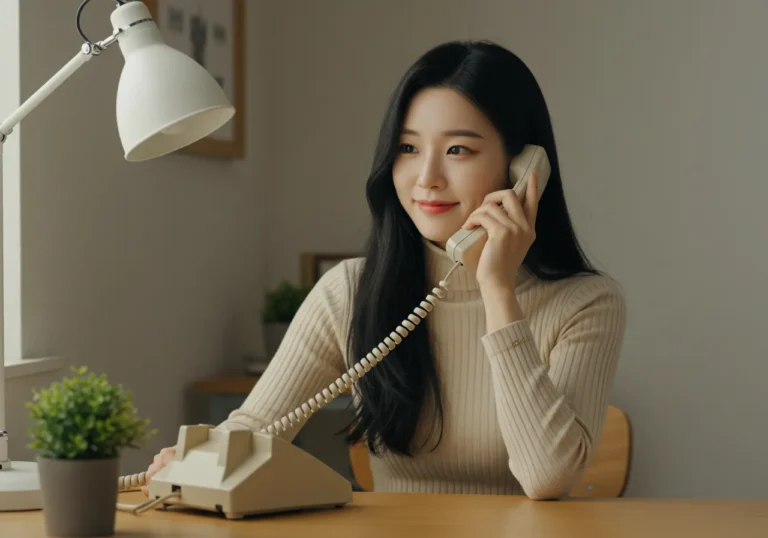 일죽면 출장마사지 예약하는 40대 한국 여성이 산장에서 휴대폰으로 모찌바디 등산 스케줄 연동 예약을 진행하는 자연스러운 모습