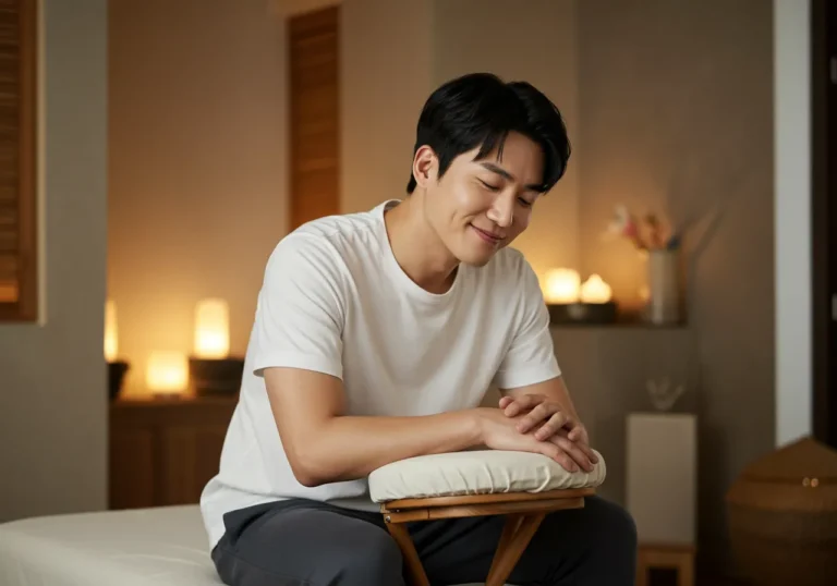 서울 여성전용마사지 모찌바디 전문 한국남성 관리사가 강남 서초 지역에서 정성스럽게 케어하는 전문적인 모습