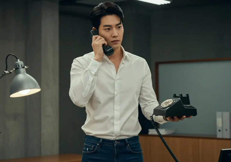 전라도 여성전용출장마사지 모찌바디 전화예약 접수하는 한국남자 직원이 광주 전주 목포 지역 상담진행 장면