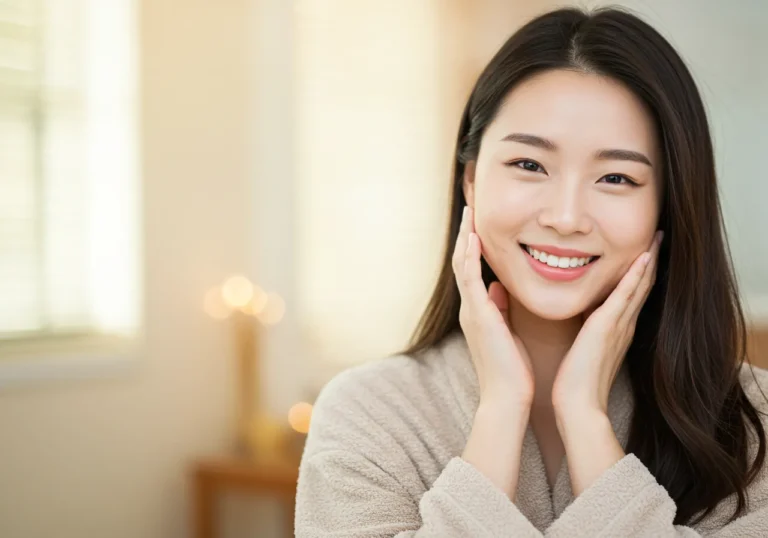 창원 홈타이 모찌바디 이용 후 산업현장 근무 피로가 완전히 풀린 40대 한국 남성 기계공의 활력 넘치고 개운한 표정