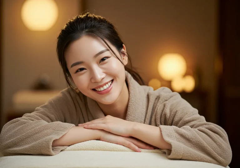 하갈동 출장안마 이용 후 시원한 표정으로 어깨를 돌리는 30대 한국 남성이 홈오피스에서 업무 능률 향상을 실감하는 만족스러운 모습