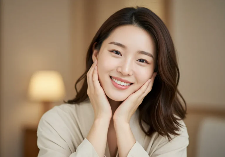 화수동 출장안마 모찌바디 이용 완료한 원도심 거주 중년 한국여성이 오랜 관절염 통증이 완화된 편안한 표정